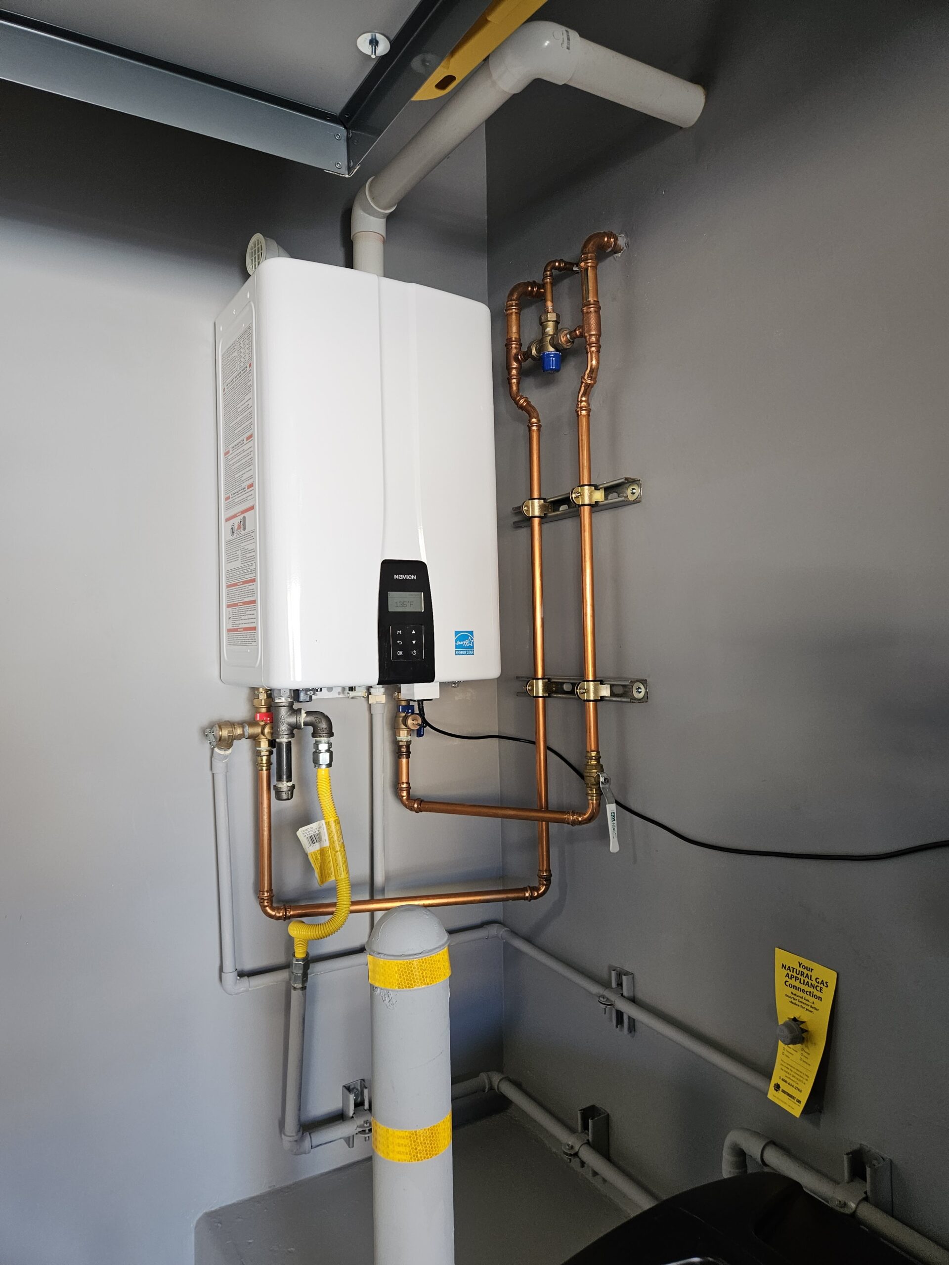 Navien tankless water heater installation by Plumbing Pros Las Vegas