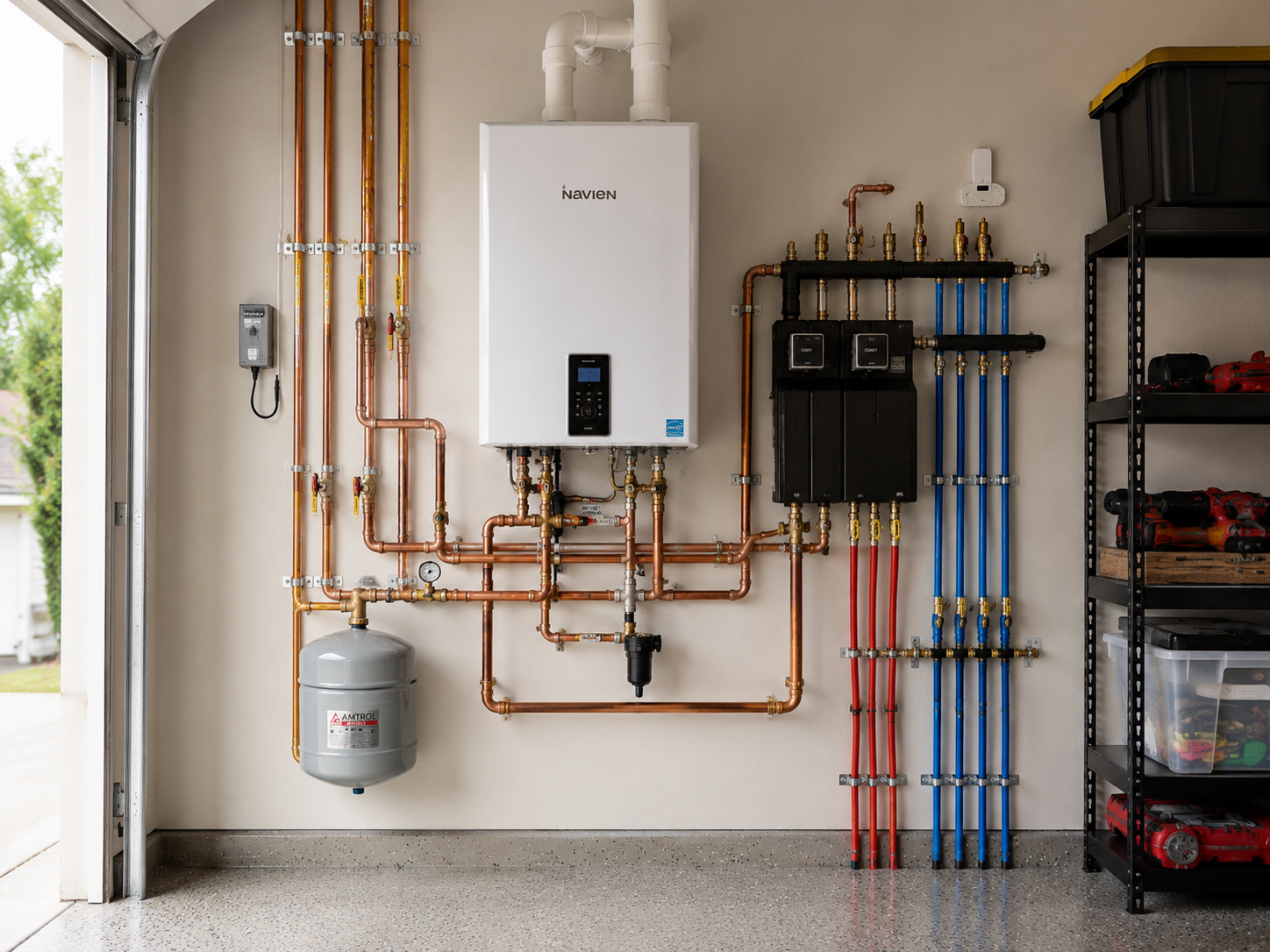 Navien tankless water heater installation by Plumbing Pros Las Vegas