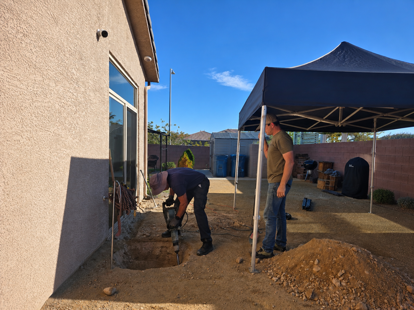 Plumbing Pros team digging work Las Vegas